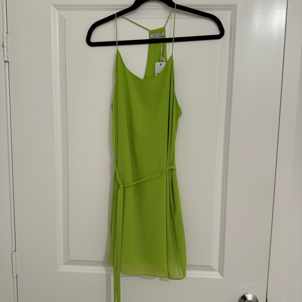 NWT Naked Zebra Citrus Green Shift Dress